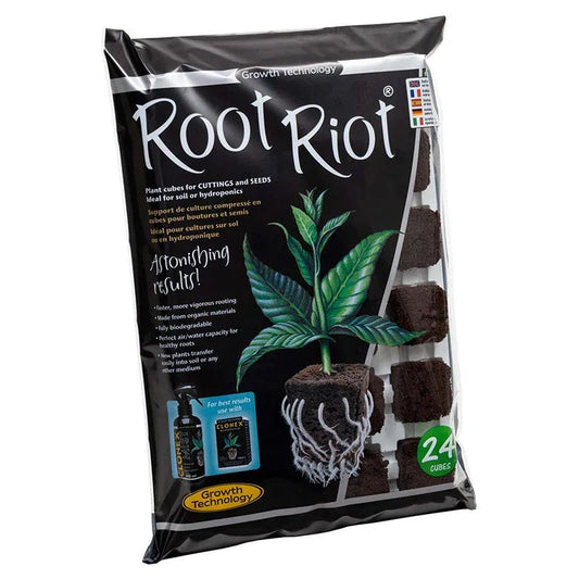 Growth Technology Root Riot - Tray of 24 - DiscountHydro.com - 6.90 - Grow Media > Propagation