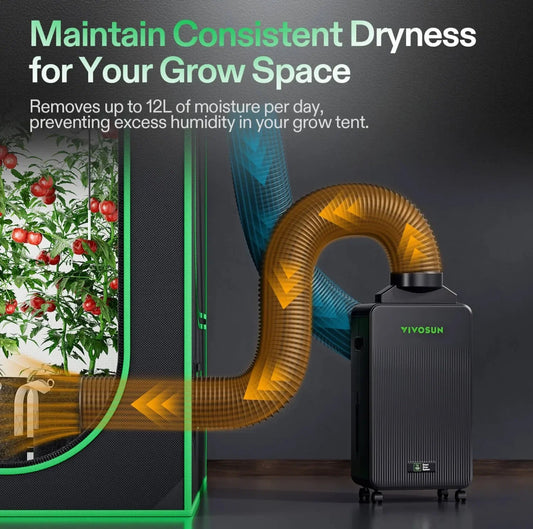 D12 AeroDrain Dehumidifier - Default Title - DiscountHydro.com - 318.99 - Environment Control > Dehumidifiers, Vivosun