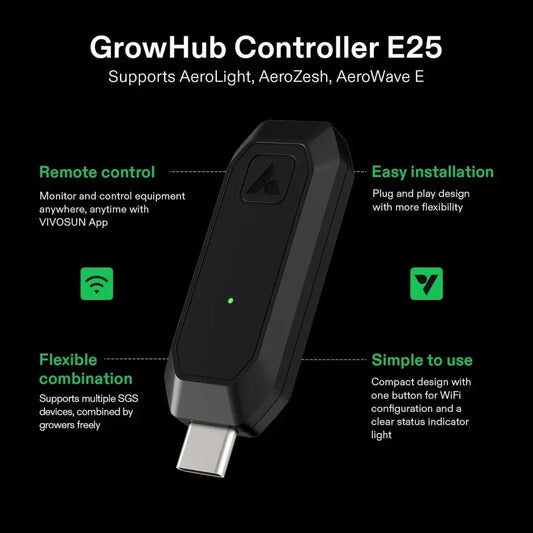 Vivosun GrowHub E25 Controller - Default Title - DiscountHydro.com - 21.99 - Lighting > Accessories, Tools and Accessories, Vivosun
