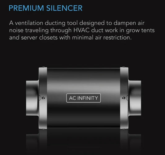 AC Infinity inline duct fan silencer