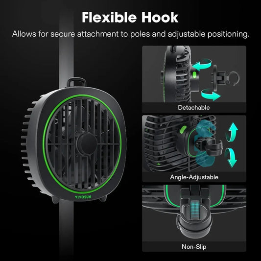 AeroWave D4, 4″ Grow Tent Clip Fan with Detachable Hook - Default Title - DiscountHydro.com - 15.99 - ErithHorticulture, Fans & Filters > Circulations Fans