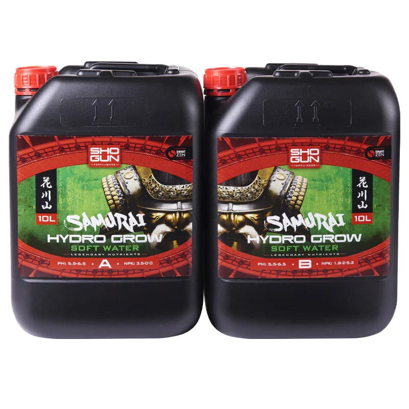 Shogun Samurai Hydro Grow A&B - 25 Litre - Soft Water - DiscountHydro.com - 179.90 - Nutrients & Additives > A B