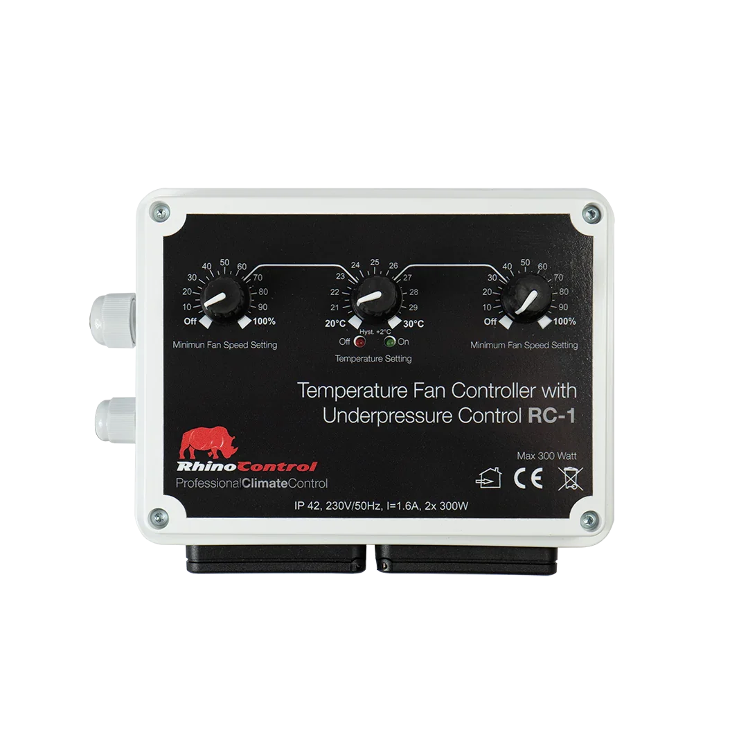 Rhino AC RC-1 Fan Controller The Rhino AC RC-1 Fan Controller offers dual functionality by controlling the speeds of both