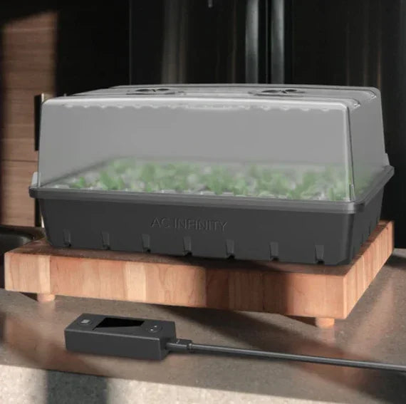 AC Infinity - Humidity Dome with Light Bars - HDL5 Humidity Dome with Light Bars 5 x 8 Tray - DiscountHydro.com - 71.99 - AC Infinity, Grow Media > Propagation, Lighting > Propagation Lighting, Pots & Trays > Propagation Trays