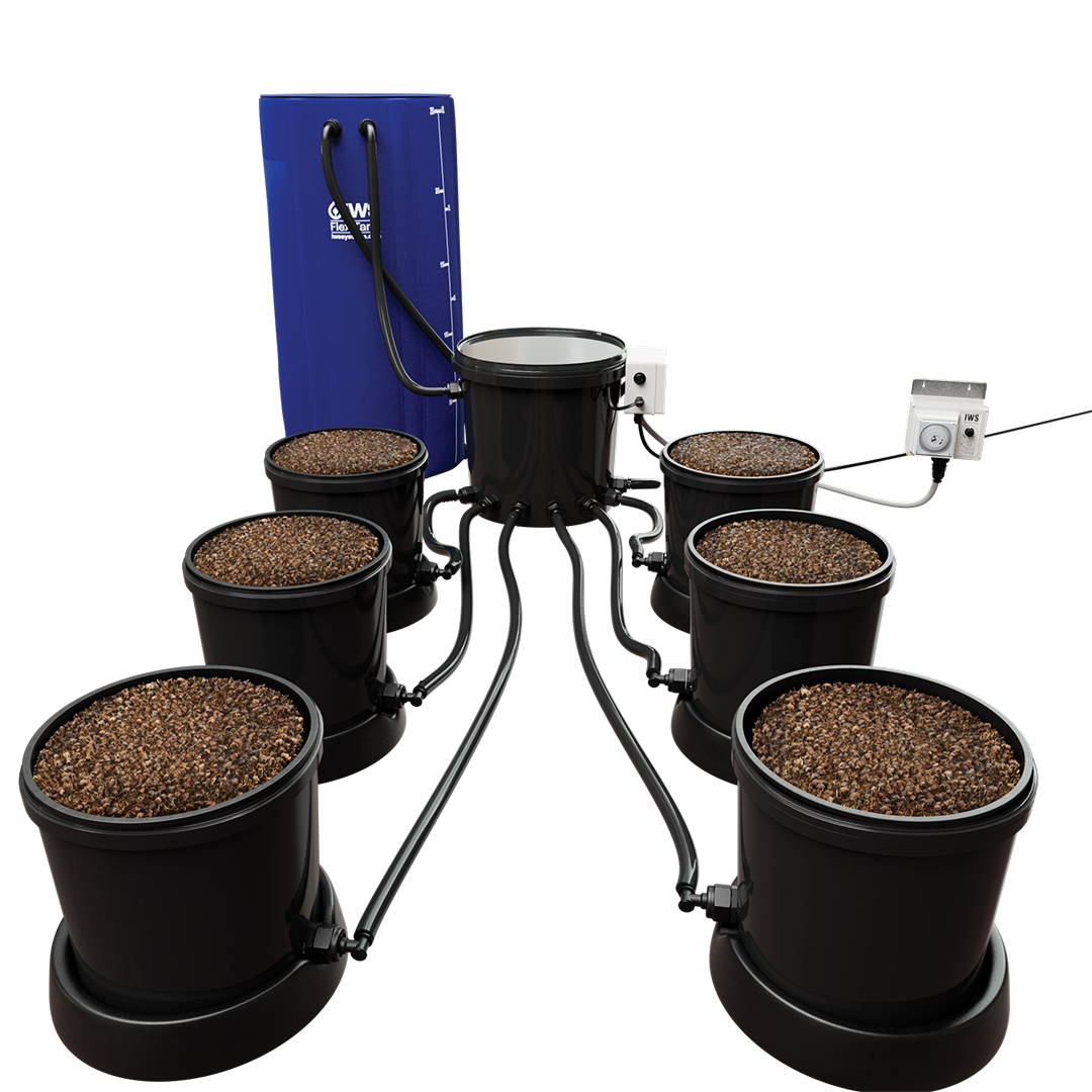 IWS Flood & Drain Standard Remote - IWS STD REMOTE 6 Pot - Punched Pots - 100 L FlexiTank - DiscountHydro.com - 480.00 - GAS (Global Air Supplies), IWS, Pots & Trays > Auto Feeding Systems, Systems