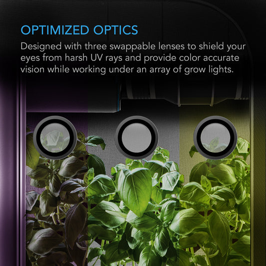 AC Infinity Grow Room Glasses, 3 Color Corrective Lenses
