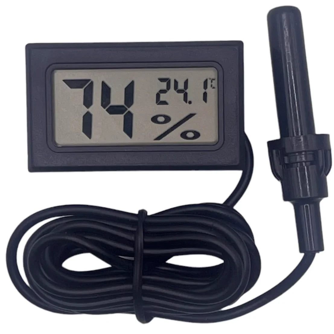 Temp and humidity Meter with probe - Sq