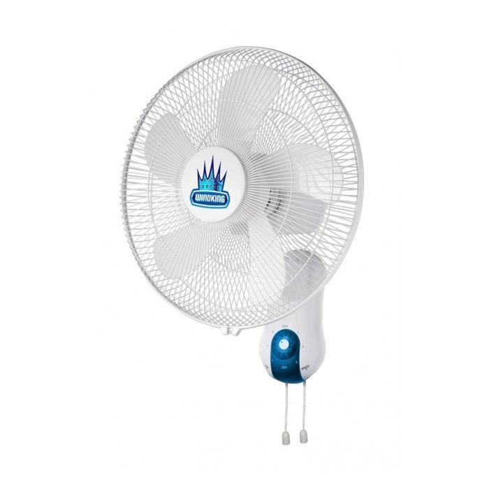 White Windking oscillating wall-mounted fan for grow room ventilation