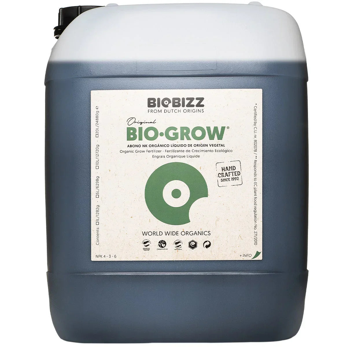 BioBizz Bio Grow - 10L - Default Title - DiscountHydro.com - 69.99 - Nutrients & Additives > Organics