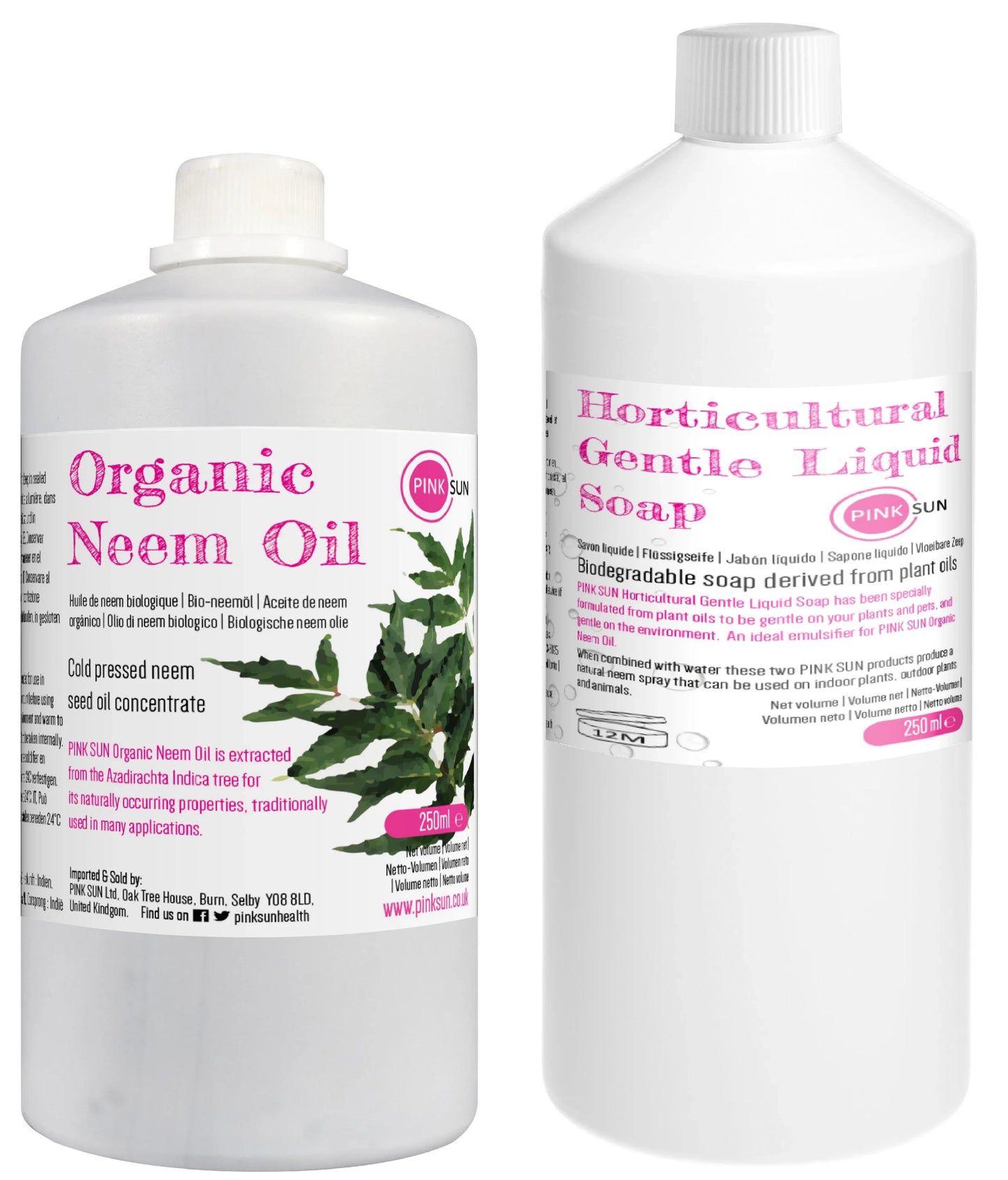 Pink Sun Neem Oil + Horticultural Soap - 250ml - Default Title - DiscountHydro.com - 19.99 - Plant Aid > Pest Control
