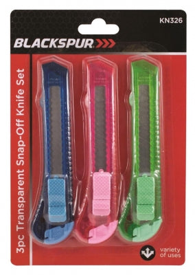 Blackspur 3pc Snap Off Knife Set