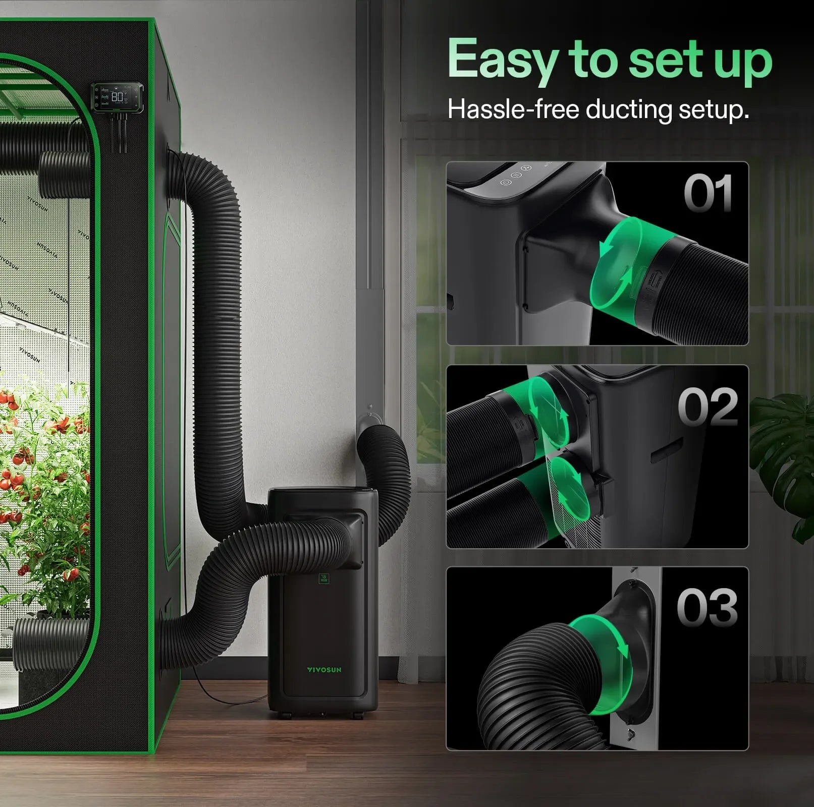 AeroLUSH C08 AirConditioner - Default Title - DiscountHydro.com - 645.00 - Environment Control, Environment Control > Humidifiers, Environment Control > Thermometers & Hygrometers, Vivosun