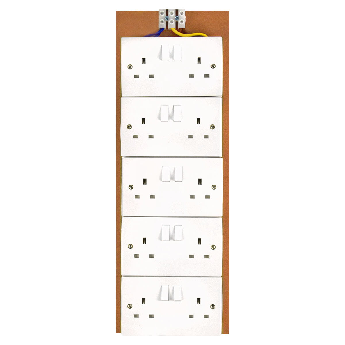 10 Way Plug Socket Extension Board - Greenbox MDF Contactors - Timer Board