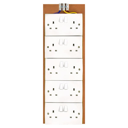 10 Way Plug Socket Extension Board - Greenbox MDF Contactors - Timer Board