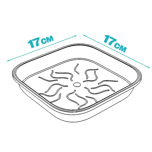 Square Saucer - 15cm (Inside Diameter) - DiscountHydro.com - 0.69 - Pots & Trays > Saucers / Trays