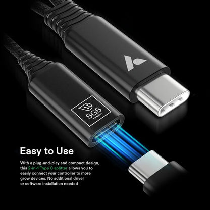 USB-C Splitter - Default Title - DiscountHydro.com - 12.00 - Tools and Accessories, Vivosun