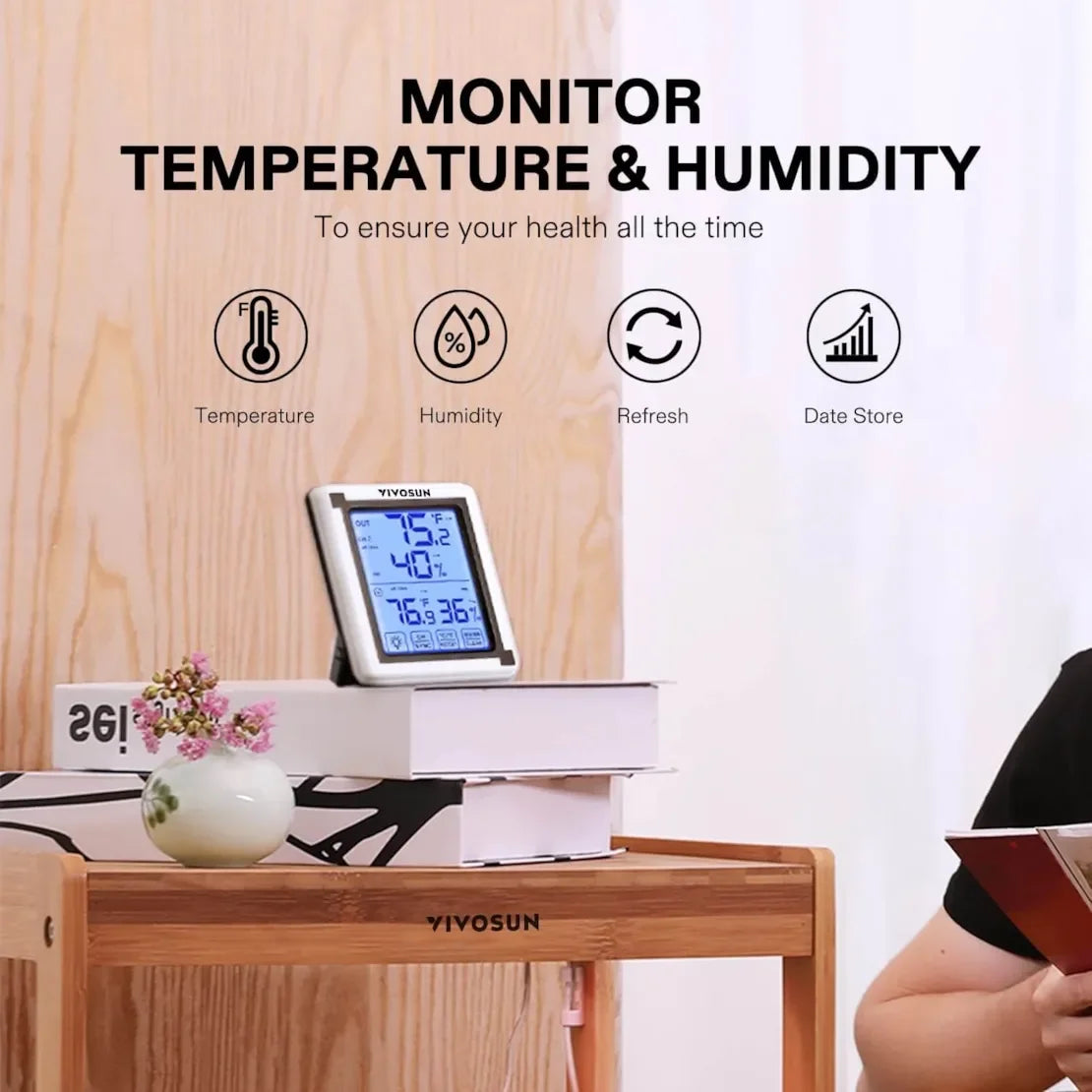 VIVOSUN Wireless Thermometer and Hygrometer - Default Title - DiscountHydro.com - 44.00 - Environment Control, Environment Control > Thermometers & Hygrometers, Vivosun
