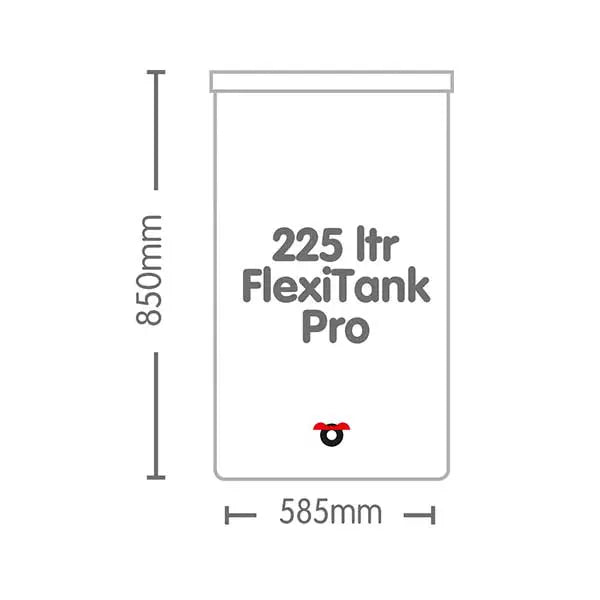 FlexiTank PRO E Bardhë - 225 Litra
