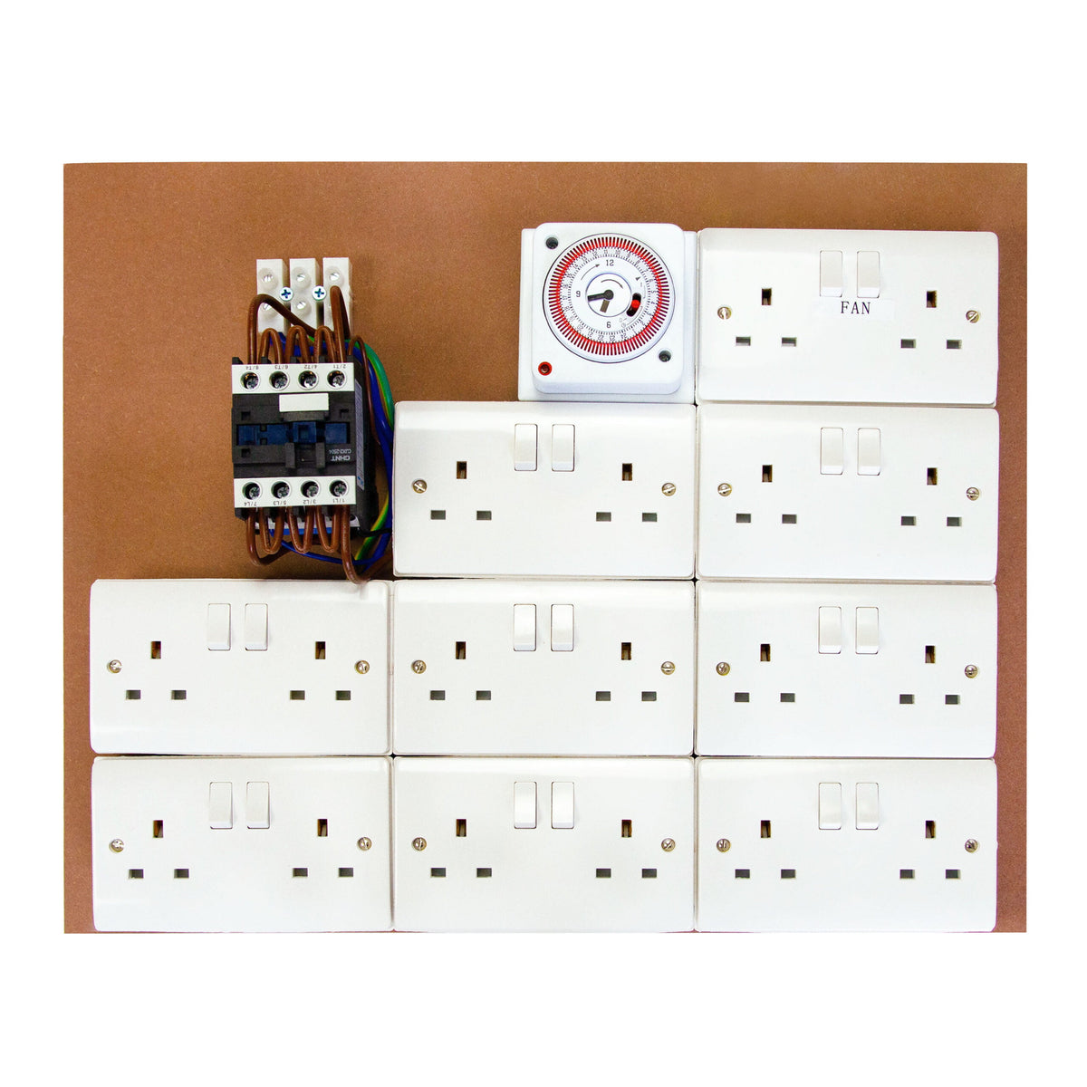 Contactor Board 16/18 - Greenbox MDF Contactors - Timer Board