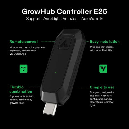 Vivosun GrowHub E25 Controller - Default Title - DiscountHydro.com - 28.00 - Lighting > Accessories, Tools and Accessories, Vivosun
