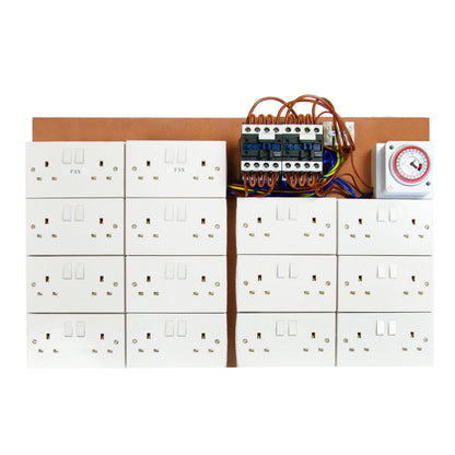 Contactor Board Double 24/28 - Greenbox MDF Contactors - Timer Board