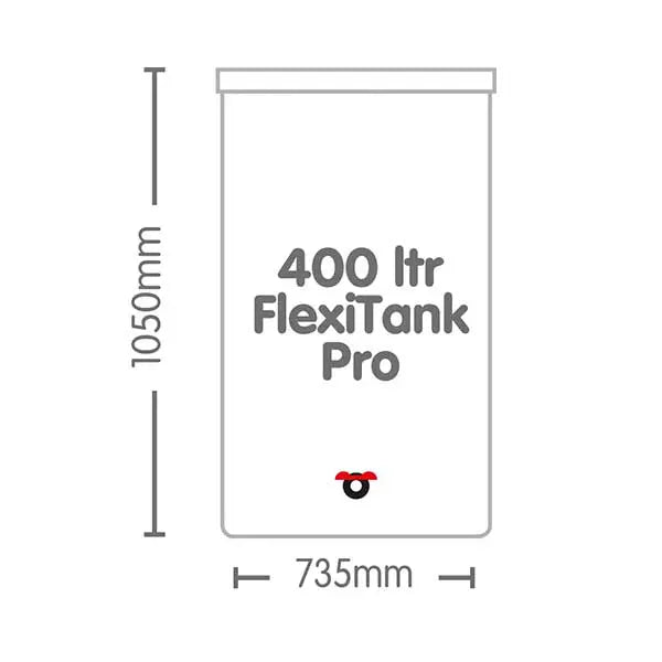 FlexiTank PRO E Bardhë - 400 Litra