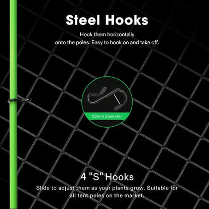 Trellis Netting - 0.6M x 1.2M (2ft x 4ft) With 4 Hooks - DiscountHydro.com - 9.99 - Tools and Accessories, Tools and Accessories > Plant Supports, Vivosun