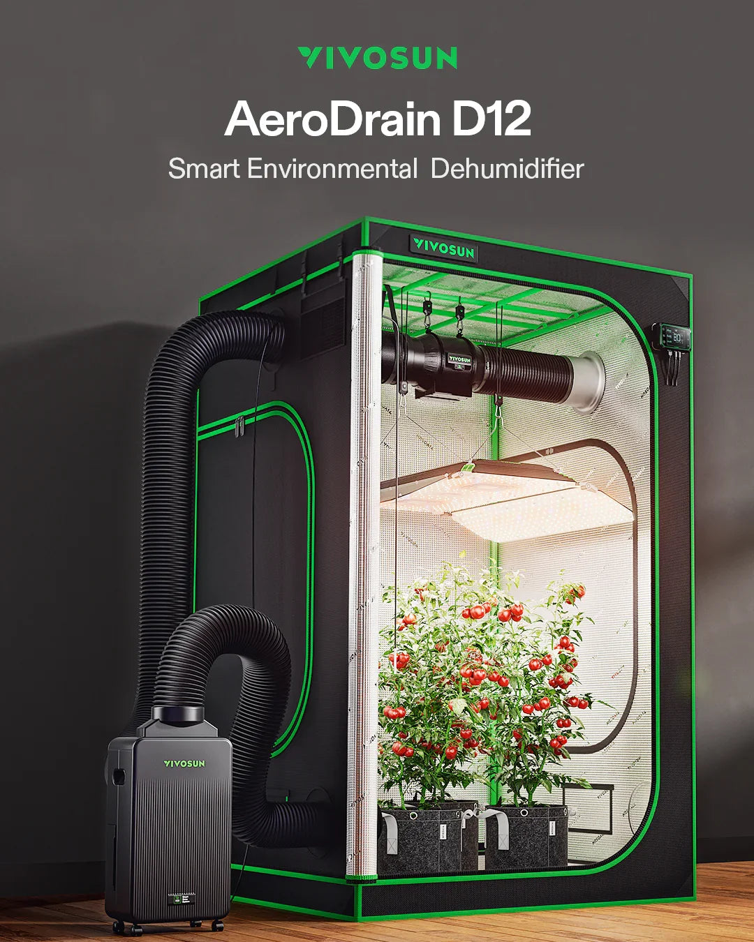 D12 AeroDrain Dehumidifier - Default Title - DiscountHydro.com - 285.00 - Environment Control > Dehumidifiers, Vivosun