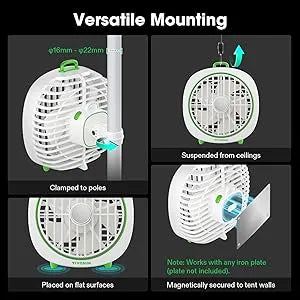 AeroWave D4 Clip Fan 4″ – USB SINGLE Pack WHITE