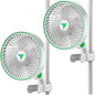 VIVOSUN AeroWave E6 WHITE 6″ EC Clip Fan – TWIN Pack