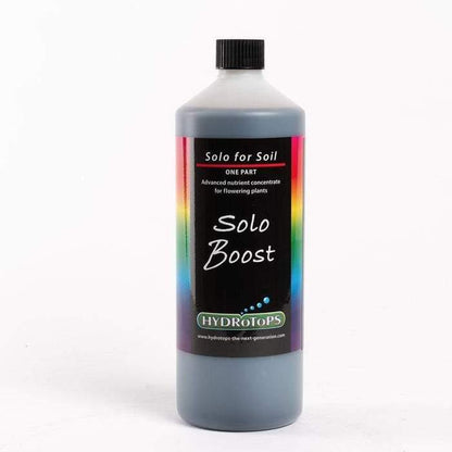 Hydrotops Solo Boost one-part advanced nutrient concentrate for flowering plants in soil