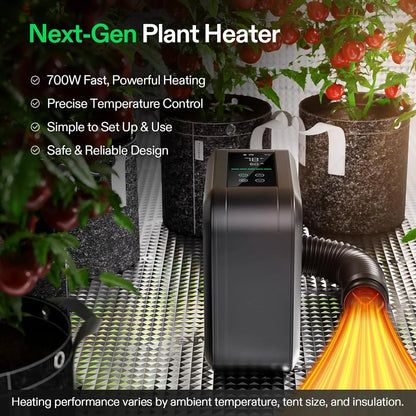 AeroFlux Smart Grow Tent Heater with VPD Control - 700W - Default Title - DiscountHydro.com - 109.00 - Environment Control > Heaters, Vivosun