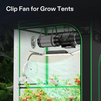 VIVOSUN AeroWave E6 WHITE 6″ EC Clip Fan – TWIN Pack