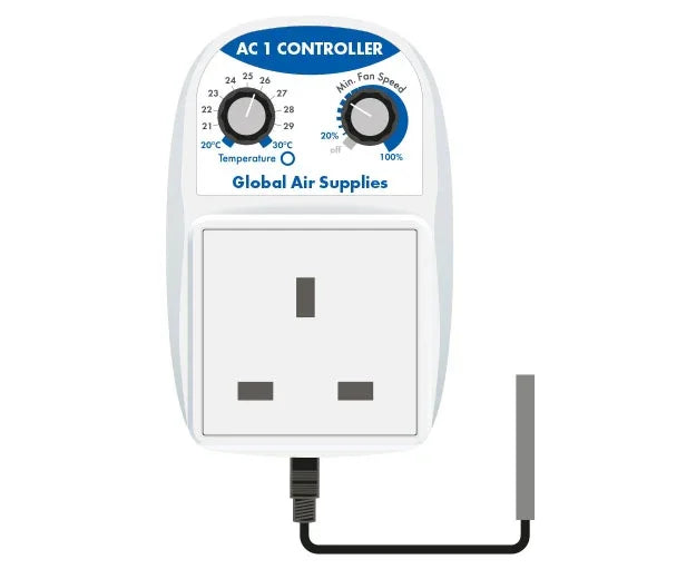 The AC1 Fan Controller is the easy and effective way to control AC fans. The G.A.S AC1 fan controller is a straightforward