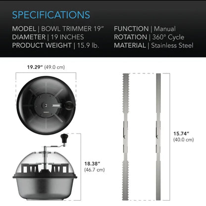 Bowl Trimmer - Bowl Trimmer 16 inch - DiscountHydro.com - 128.00 - AC Infinity, Tools and Accessories > Trimming & Harvesting