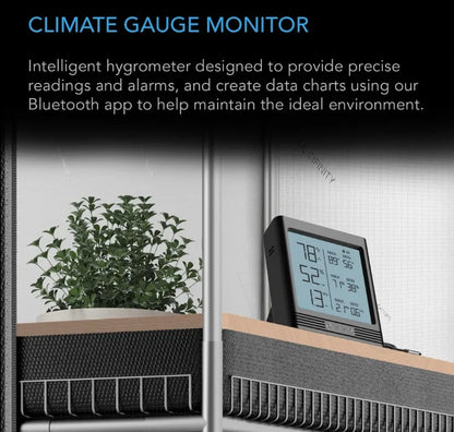 Cloudcom B Series, Smart Thermo-Hygrometer With Data App A smart sensor designed to give accurate temp, humidity, and VPD