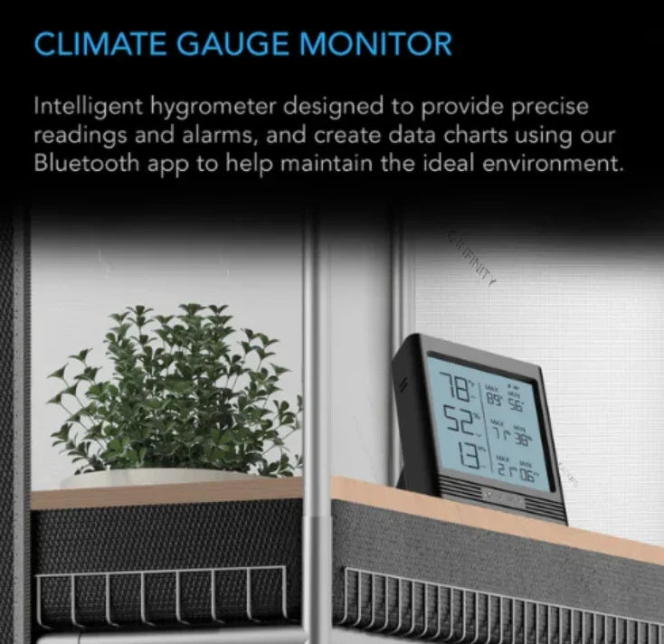 Cloudcom B Series, Smart Thermo-Hygrometer With Data App A smart sensor designed to give accurate temp, humidity, and VPD