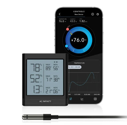 Cloudcom B Series, Smart Thermo-Hygrometer With Data App A smart sensor designed to give accurate temp, humidity, and VPD