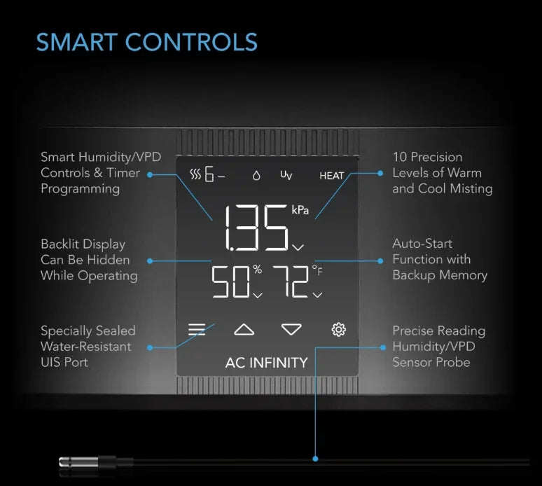 Cloudforge Series, Environmental Plant Humidifier with Smart Controls Designed with smart controls and precision vapours to