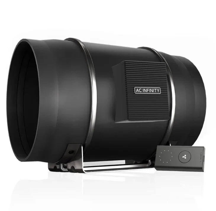 Cloudline S Series, Quiet Inline Duct Fan System With Speed Controller Designed to quietly ventilate grow tents, transfer