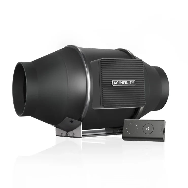 Cloudline S Series, Quiet Inline Duct Fan System With Speed Controller Designed to quietly ventilate grow tents, transfer
