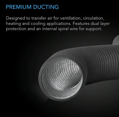 Ac Infinity, Flexible Four-Layer Ducting Designed for ventilation applications including HVAC, dryer, grow rooms and tents.
