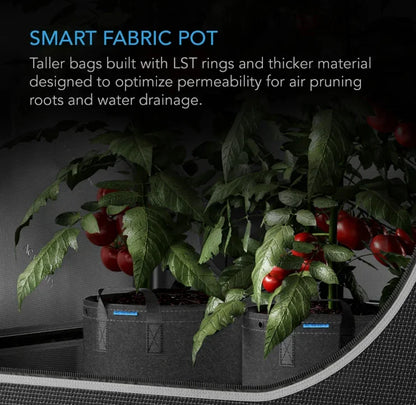 Heavy Duty Reusable Fabric Pots (5 Pack) Reusable garden grow bags designed to improve plant growth by air pruning roots and