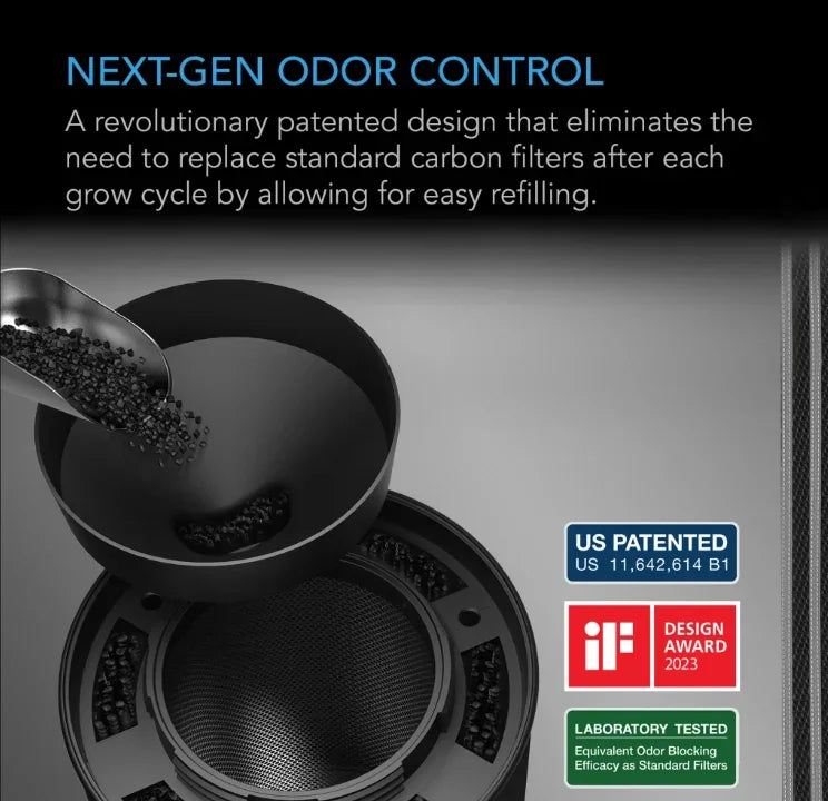 AC Infinity Refillable Carbon Filters A wholly original replenishable carbon filter designed to permanently replace standard