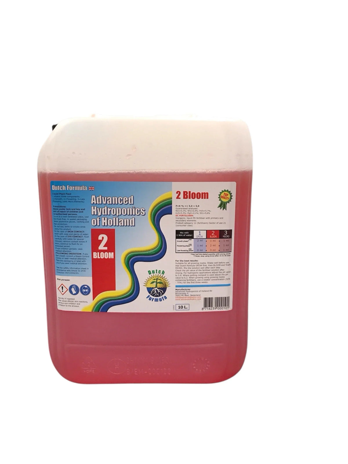 Advanced Hydroponics of Holland Dutch Formula 2 Bloom Dutch Formula 2 Bloom from Advanced Hydroponics of Holland delivers