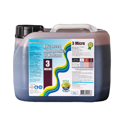 Advanced Hydroponics of Holland Dutch Formula 3 Micro Dutch Formula 3 Micro from Advanced Hydroponics of Holland is the