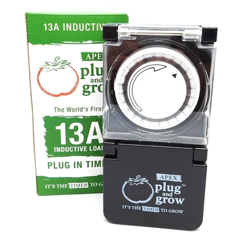Apex 13A Plug-in Timer The Apex Plug-In Timer is a simple and reliable solution for automating your grow room equipment.