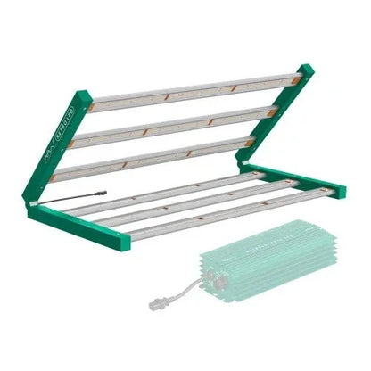 Adjusta-Watt Retro 720W LED fixture with a maximum PPF output of 1890 µmol/s, dimmable via a compatible digital ballast.