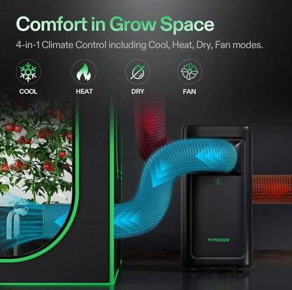 AeroLUSH C08 AirConditioner - Default Title - DiscountHydro.com - 698.99 - Environment Control, Environment Control > Humidifiers, Environment Control > Thermometers & Hygrometers, Vivosun