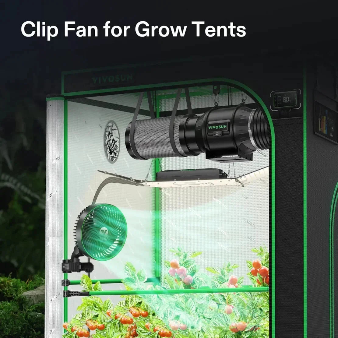 AeroWave Fan - E6 Oscillation Clip-on Fan - 6" White - DiscountHydro.com - 48.99 - Fans & Filters > Circulations Fans, Vivosun